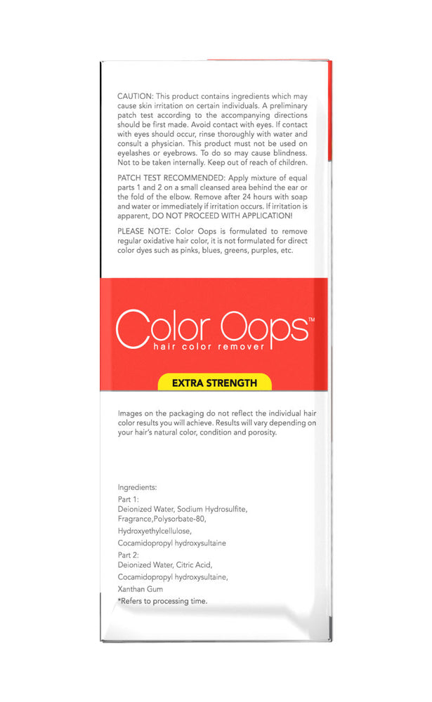 Color Oops Extra Strength Hair Color Remover / Bleach-Free Dye Corrector +  TIPS for best results! 